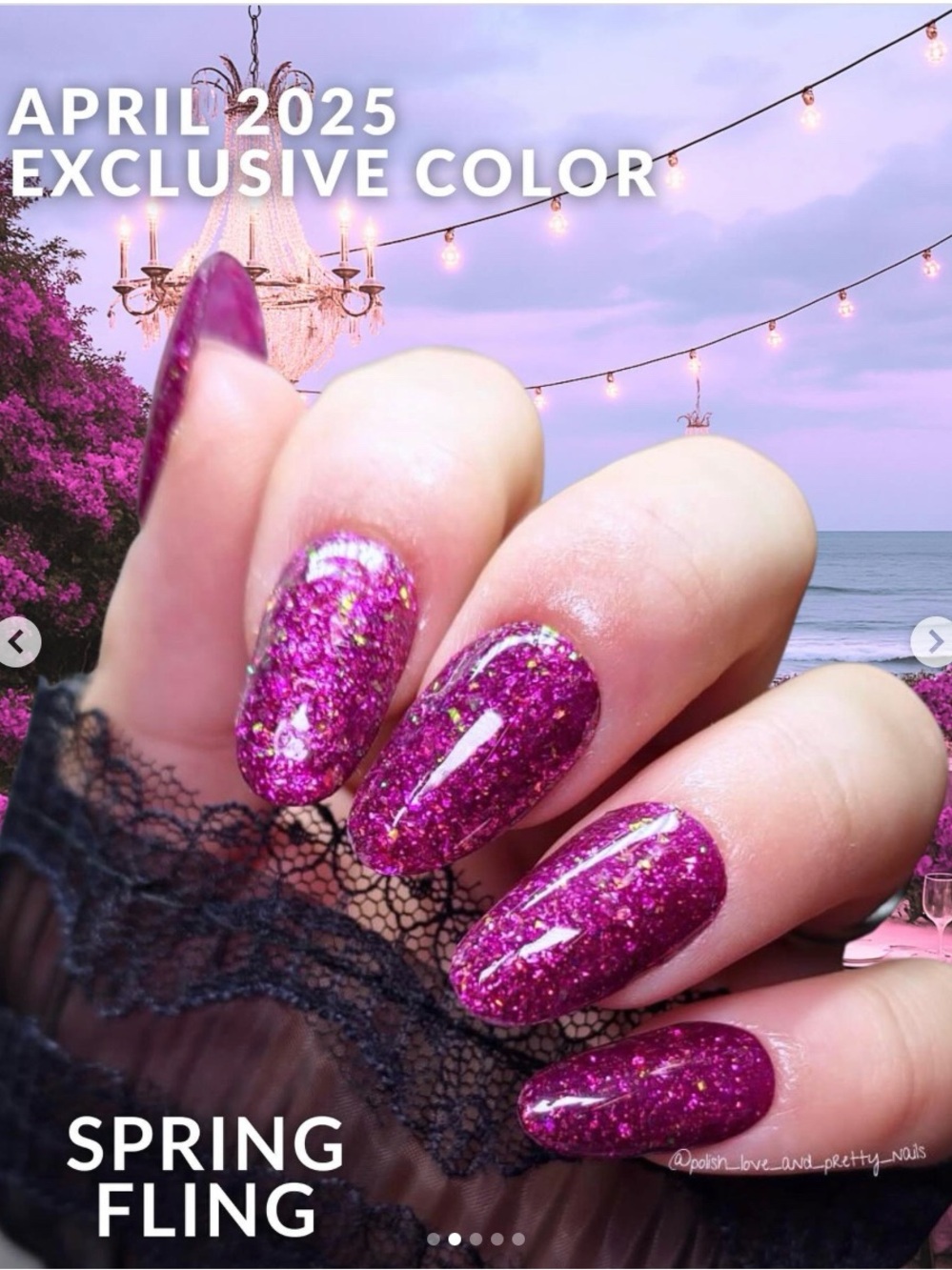 Sparkle & Co. Spring Fling Pink Shimmer Nail Dip Powder